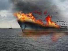 Молдавское судно горело в Херсоне