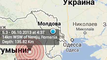 Землетрясение в Молдове