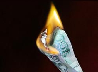 Рубль сгорает....  Индекс РТС упал ниже 1000 пунктов впервые с 2009 года