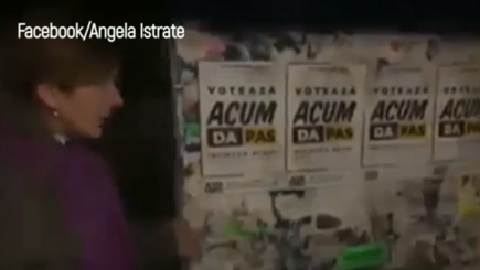 Анжела Истрате: мои плакаты на санкционированном панно сорвали и заменили на проспекты тандема Саду-Нэстасе