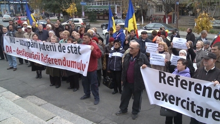 Состоялась акция протеста инициаторов референдума о вступлении РМ в ТС