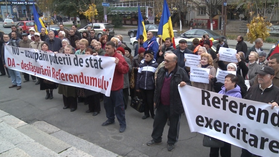 Состоялась акция протеста инициаторов референдума о вступлении РМ в ТС