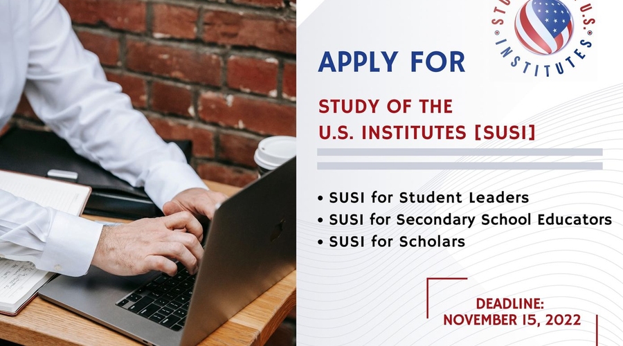 Стипендии Study of the U.S. Institutes (SUSI) для ученых, педагогов и студентов.