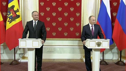 Совместная пресс-конференция с Президентом Молдовы Игорем Додоном