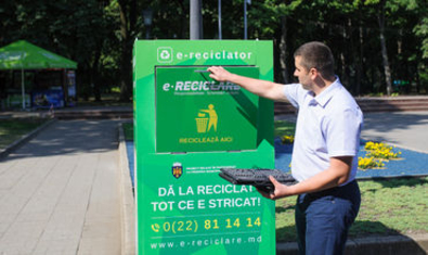 Первый контейнер e-Утилизация установлен в Кишиневе