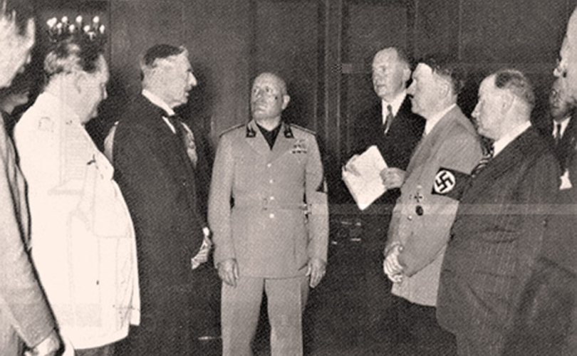 Мюнхенский сговор 1938 года как катализатор нацистской агрессии в прошлом и её возрождения в современном мире.