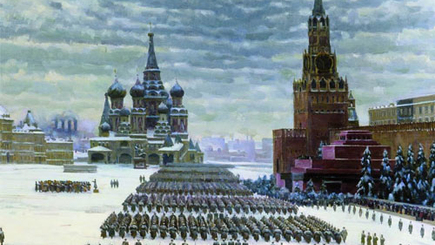 В   белоснежных  полях   под Москвой…