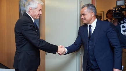 Лидер ДПМ Влад Плахотнюк встретился с Генеральным секретарем Совета Европы Торбьерном Ягландом