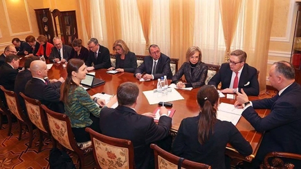 Переговоры Президента Игоря Додона с  Главами Дипломатических Миссий ЕС в Кишиневе