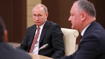 Додон пожелал Путину победы и поблагодарил за поддержку Молдовы