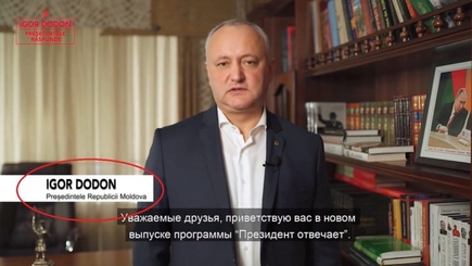 В новом видеоблоге Додон называет себя президентом страны и обращается к своим политическим оппонентам