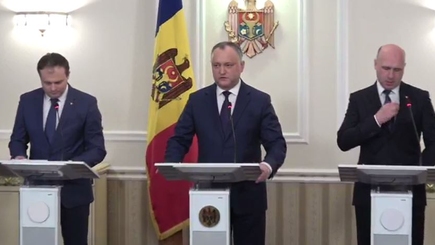 Совместный брифинг: Андриан Канду, Павел Филип, Игорь Додон