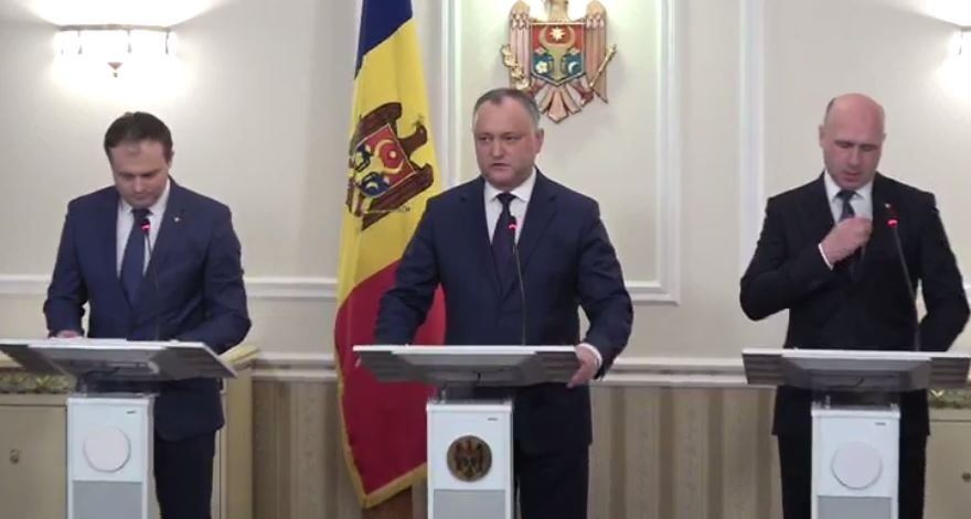 Совместный брифинг: Андриан Канду, Павел Филип, Игорь Додон