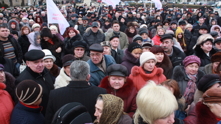 Partidul Socialiştilor a organizat un miting de protest împotriva privatizării pieţelor municipale din Bălţi