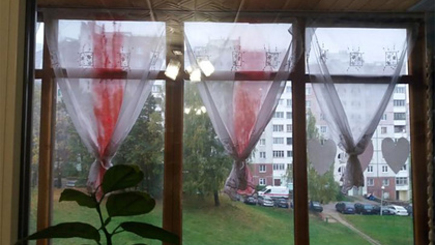 Белорус сдал в милицию своих детей из-за бело-красно-белых штор