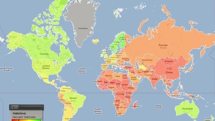 На глобальной «карте счастья» Румыния расположена рядом с Россией