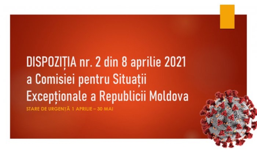 Распоряжение №2 от 8 апреля 2021 года Комиссии по чрезвычайным ситуациям Республики Молдова