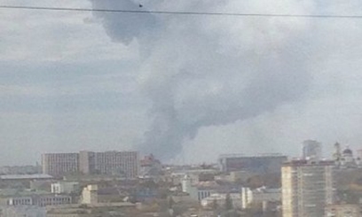 Сильный взрыв в Донецке