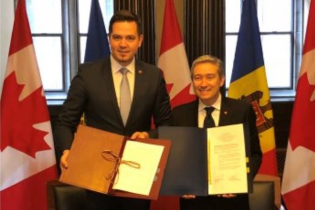 Молдова и Канада подписали Соглашение о взаимном продвижении и защите инвестиций
