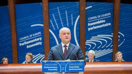 Игорь Додон в ПАСЕ: Мне бы хотелось, чтобы Молдову больше не считали пророссийской, проевропейской…