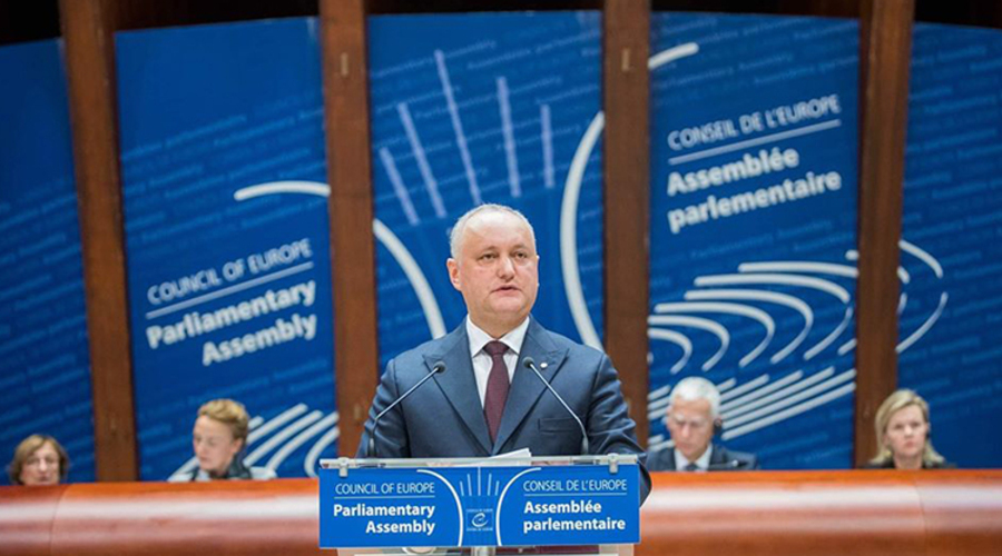 Игорь Додон в ПАСЕ: Мне бы хотелось, чтобы Молдову больше не считали пророссийской, проевропейской…