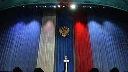 Выступление на торжественном вечере, посвящённом Дню защитника Отечества президента РФ В. Путина