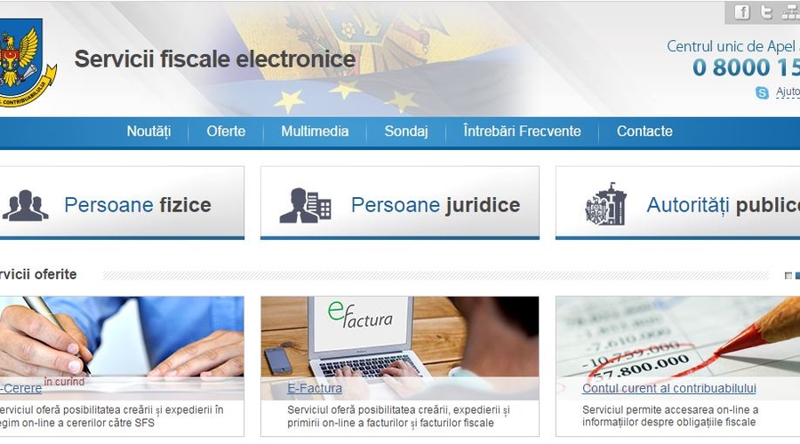Новая электронная услуга от молдавских налоговиков