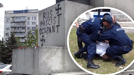 9 мая, был осквернен памятник «Освобождение»