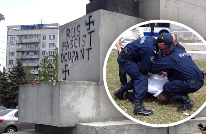 9 мая, был осквернен памятник «Освобождение»