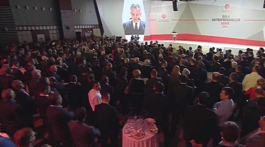 Gala AOAM. Vlad Plahotniuc: Guvernul va continua şi în 2019 să stimuleze mediul de afaceri