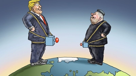 Трамп попросил передать Ким Чен Ыну, что его ядерная кнопка побольше, чем у корейца