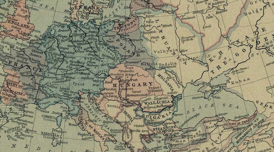 Европа 1360 год. Найди Молдову и Румынию