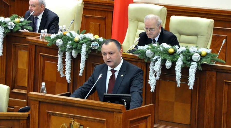 Выступление лидера ПСРМ Игоря Додона на первом пленарном заседании нового Парламента