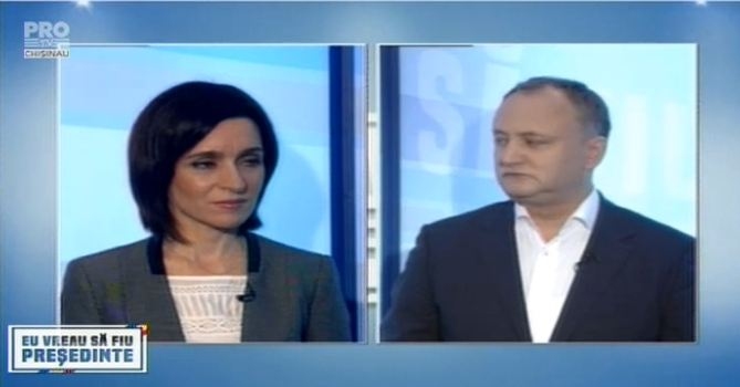 PRO TV – дебаты: Майя Санду – Игорь Додон